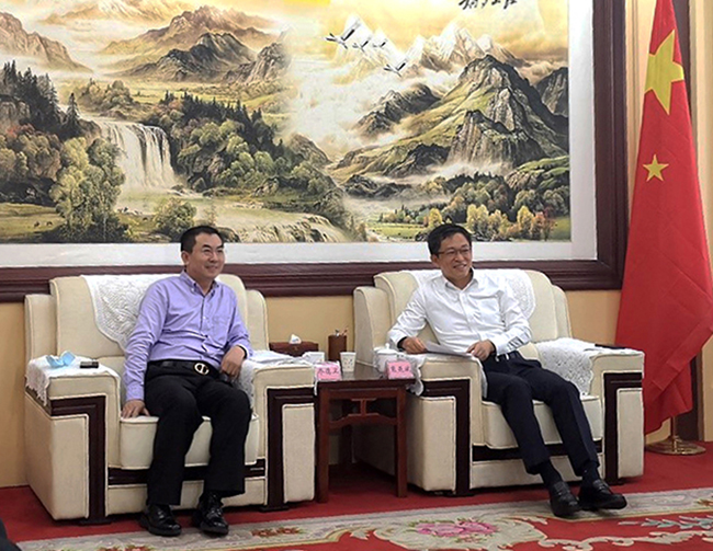 6008集团总裁乔德卫造访朔州市长熊燕斌